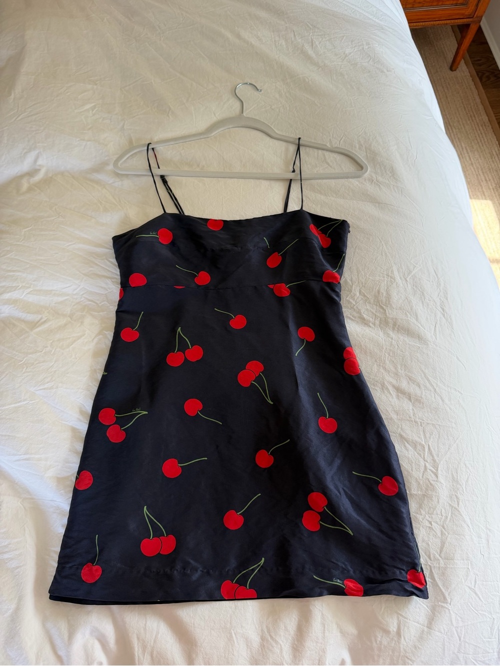 Réalisation Par Navy Cherry Print Mini Dress - Picture 3 of 5